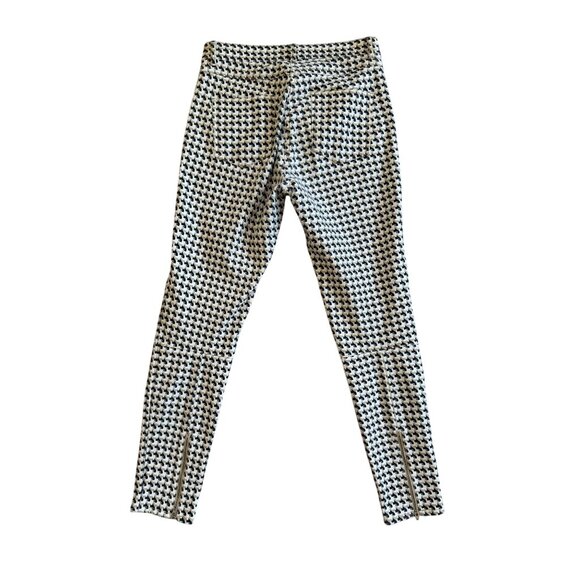 J MCLAUGHLIN Cream Houndstooth Patterned Ankle Pants Size 4 - Picture 7 of 9